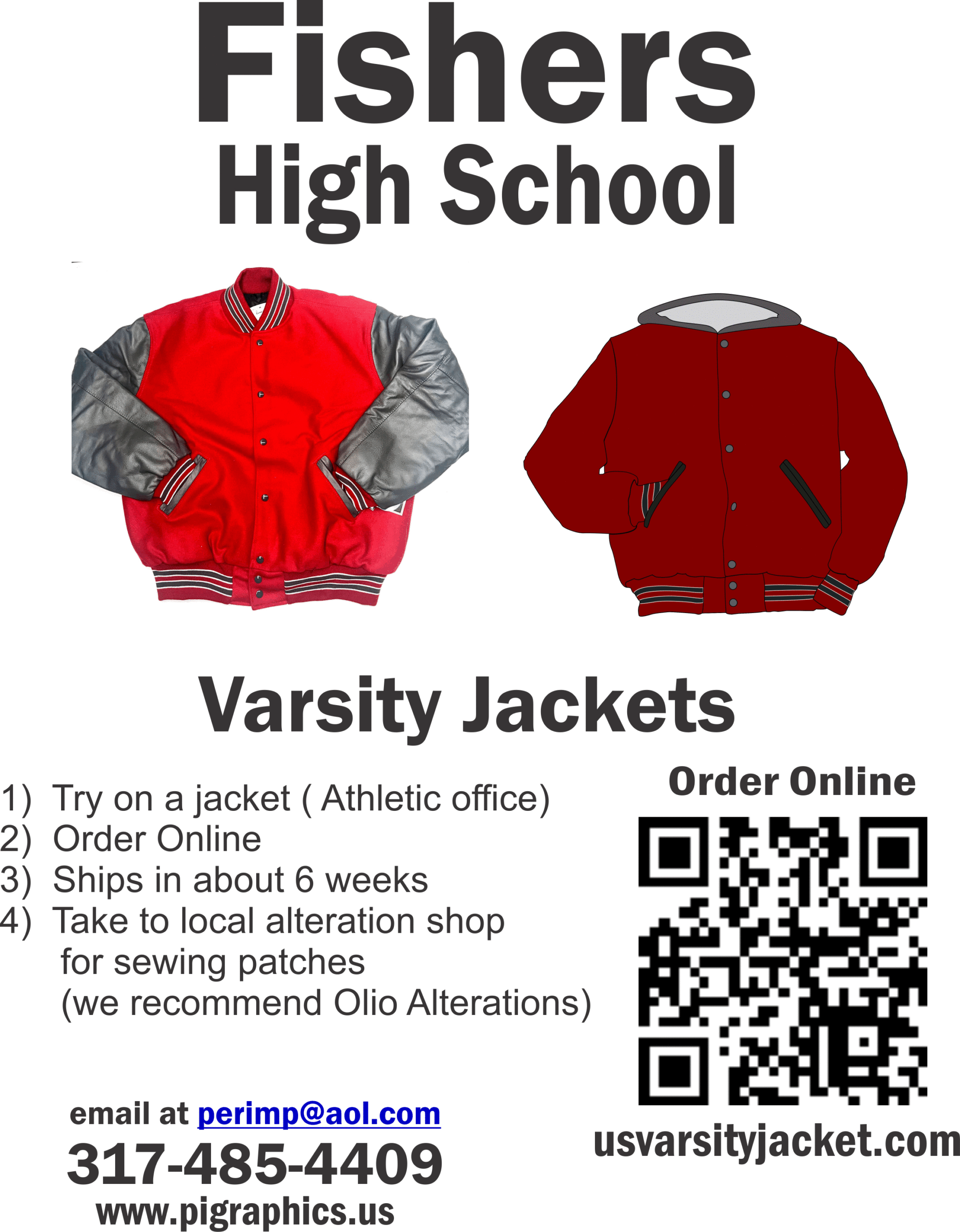 Letter jacket flyer fishers choirs 2025