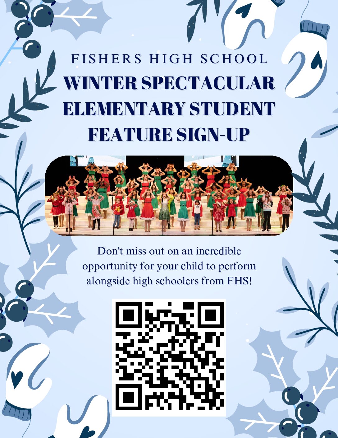 Winter Spectacular Elementary Sign Up Sheet